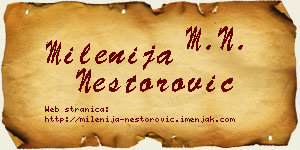 Milenija Nestorović vizit kartica